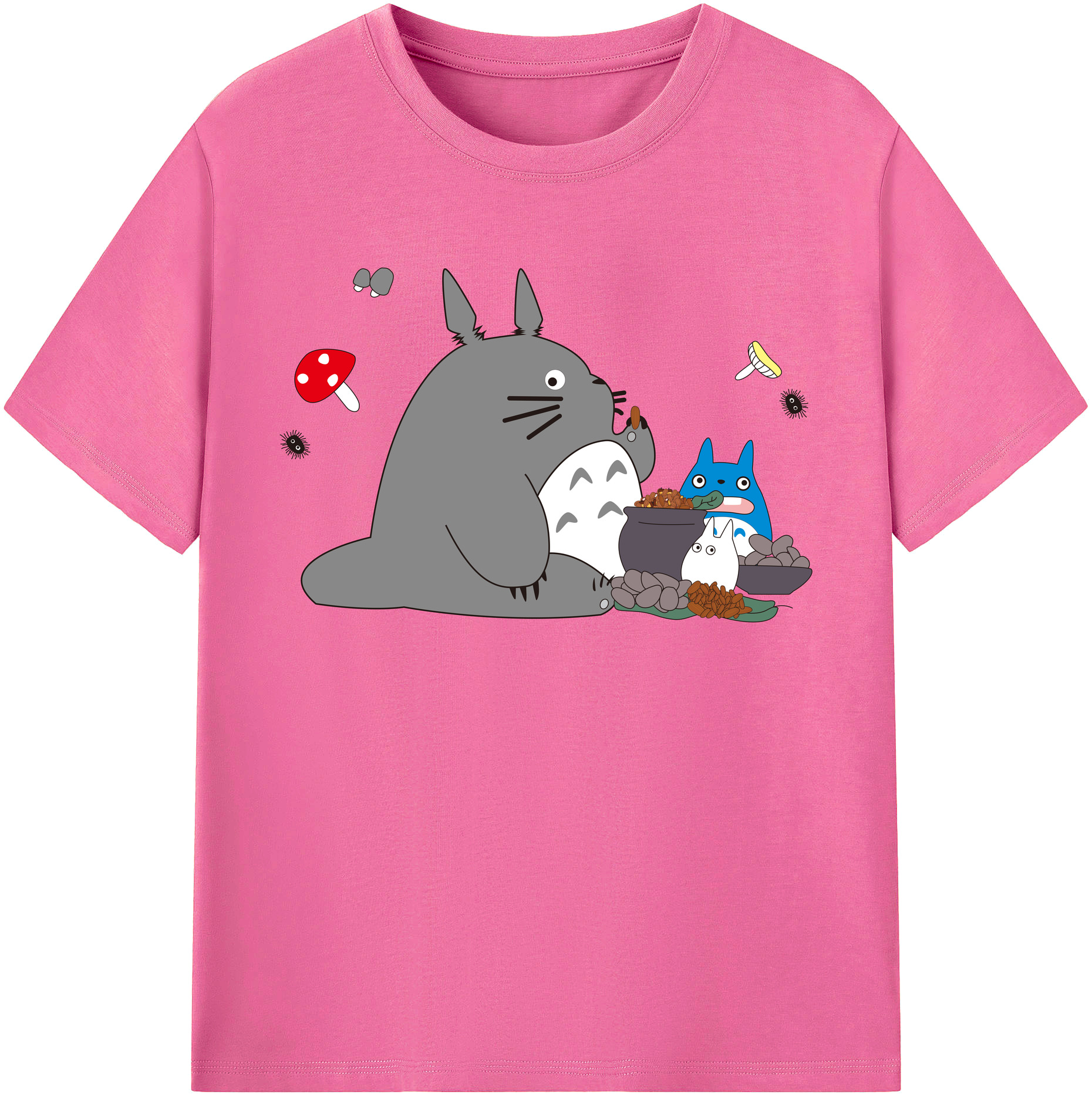 （画像用） となりのトトロ 草壁メイ 草壁サツキ My Neighbor Totoro Satsuki Kusakabe Mei Kusakabe レディースカジュアルプリントTシャツ（綿100％）